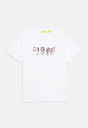 OFF-WHITE BIG BOOKISH STAMP TEE UNISEX - Μπλουζάκι με στάμπα - white