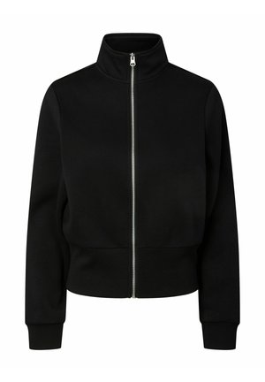Pieces, ZIPPED SWEATSHIRT PCSALI CHILLI HIGH NECK - Sweat zippé - black
