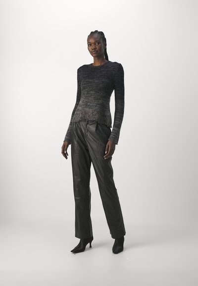 Proenza Schouler White Label STRAIGHT LEG PANTS - Παντελόνι - black