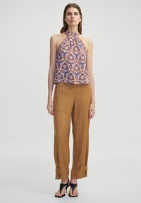 Ipekyol HALTER NECK PATTERNED - Top - tobacco