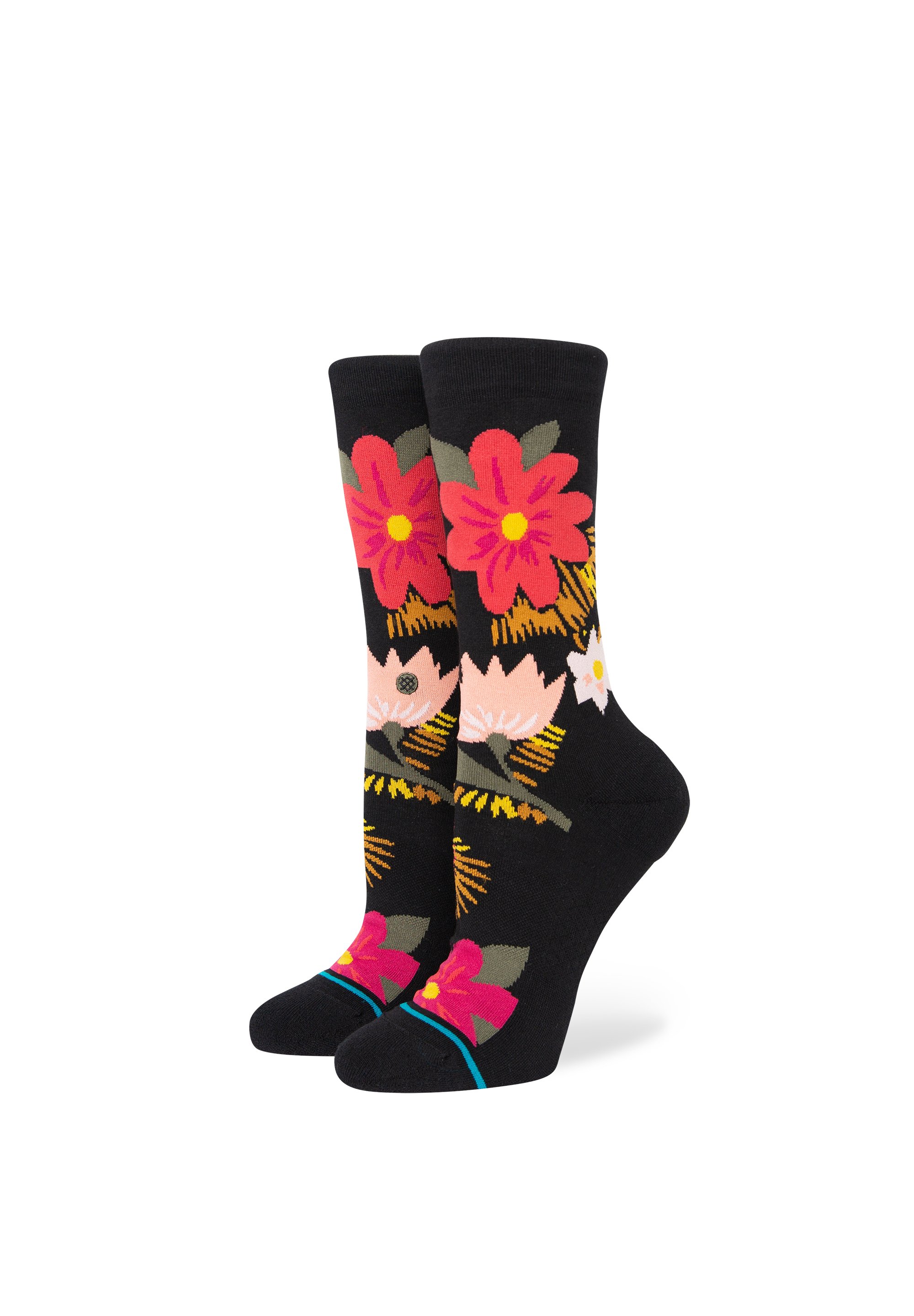 Stance Rattler Crew Socken – Schwarz, Mit Schlangen‑Muster, Lässig & Bequem