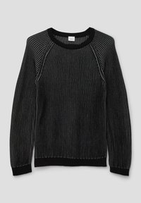 s.Oliver IN TWO TONE OPTIK - Strickpullover - schwarz