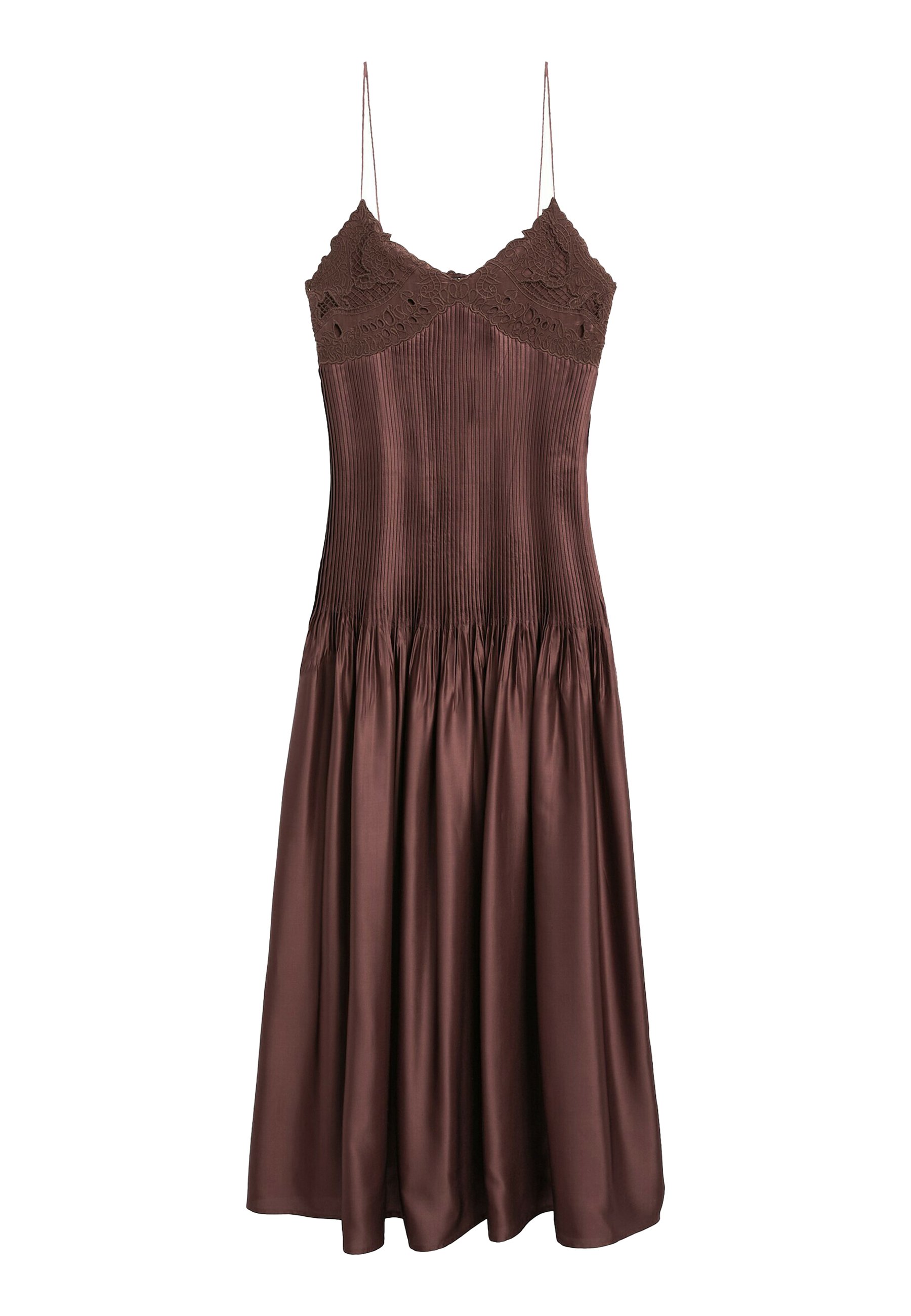 Massimo Dutti FLOWING SATIN MIDI WITH STRAPS - Cocktail