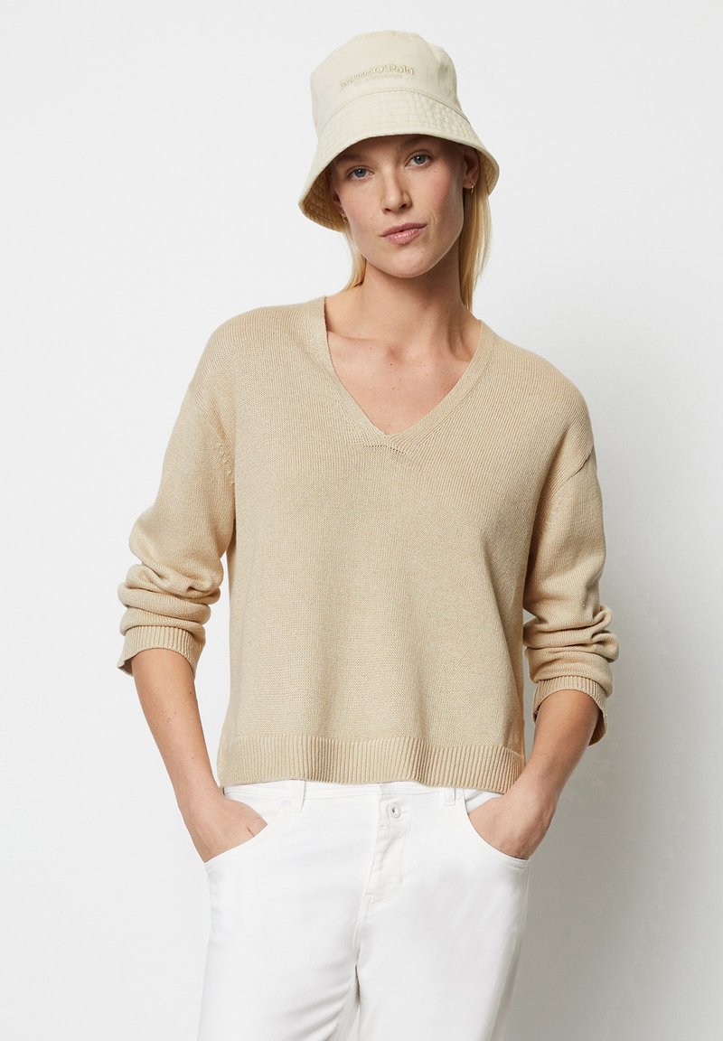 Marc O'Polo MIT HOHEM ANTEIL - Strickpullover - dusty field