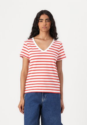 STRIPE - Majica kratkih rukava s printom - new off white