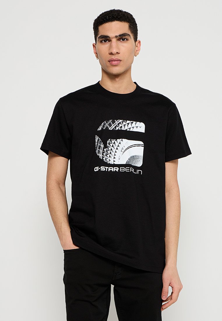 G-Star T-shirt print zwart