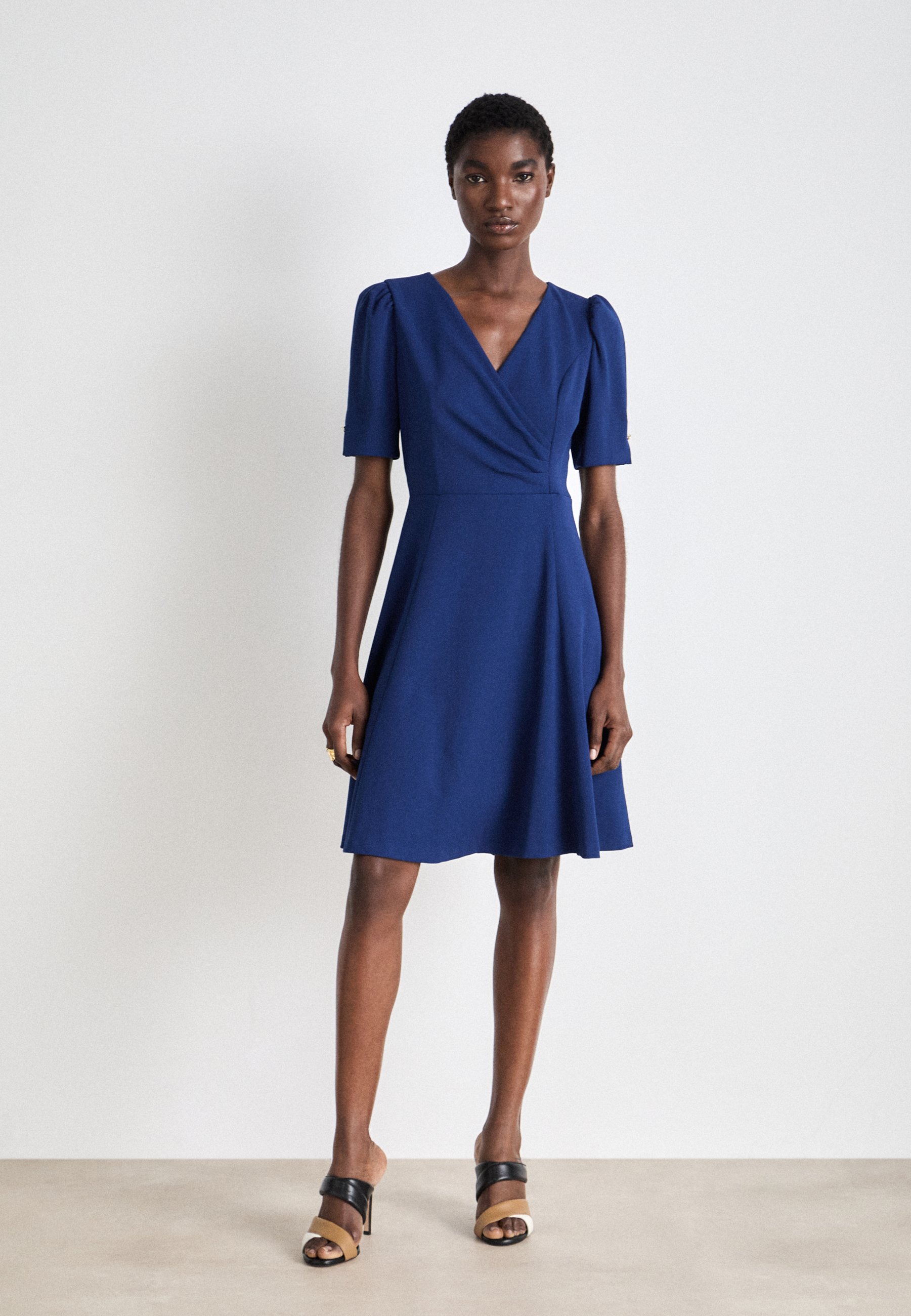 DKNY SIDE RUCHED - Cocktail dress / Party dress - coastal blue/blue -  Zalando