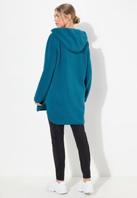 Ulla Popken HOODED NECK - Felpa in pile - dark petrol