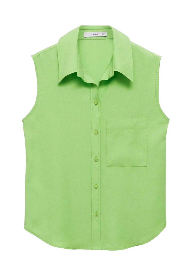 Mango Overhemdblouse groen Mango Overhemdblouse groen