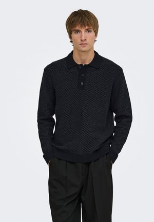 Only & Sons, ONSADRIAN STRUCTURE - Блуза с дълги ръкави - black
