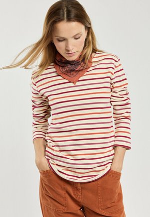Armor lux, MARINIERE - T-shirt à manches longues - nature betterave rust viol