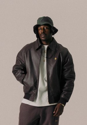 LOGO VARSITY - Chaqueta de cuero - raisin