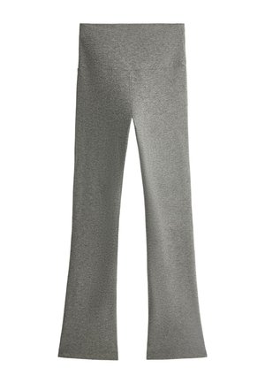 OYSHO, HIGH-RISE COMFORTLUX FLARE TROUSERS - Legging (type pantalon) - mottled grey melange