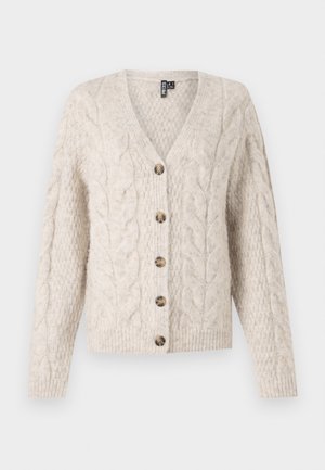 Pieces PCNINA V NECK CARDIGAN - Adīta jaka - birch