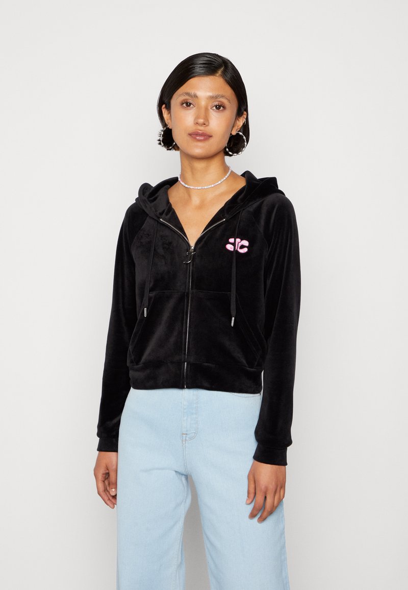 Juicy Couture TRACK JACKET WITH BUBBLE GRAPHIC Sweatjacke black