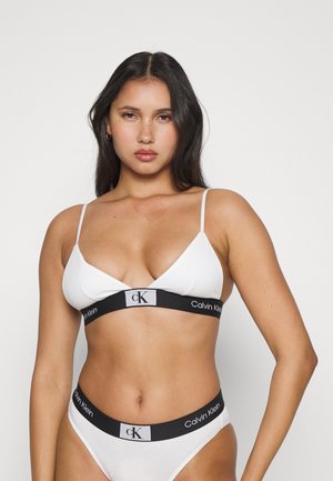 UNLINED TRIANGLE 1996 COTTON - Triangle bra - white