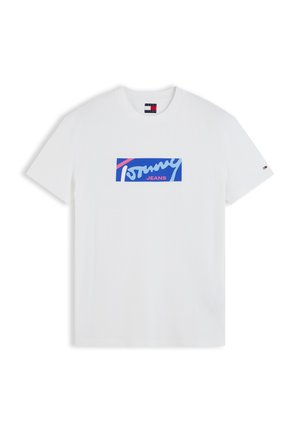 Tommy Jeans, SIGNATURE TEE - T-Shirt print - ecru