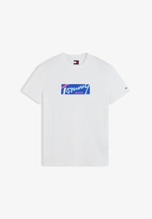 Tommy Jeans, SIGNATURE TEE - T-Shirt print - ecru