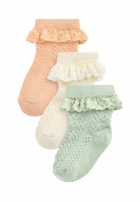 Next - FRILL 3 PACK STANDARD - Nogavice - green orange Miniaturna slika 1