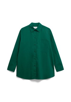 ARMEDANGELS MAALGAA - Button-down blouse - emerald green