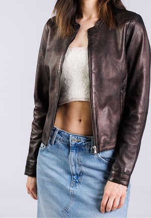 Chaqueta de cuero - copper