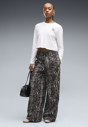 Puma, PUMA SPORT ANIMAL RELAXED AOP WIDE LEG WOVEN PANTS - Jogginghose - mouse gray