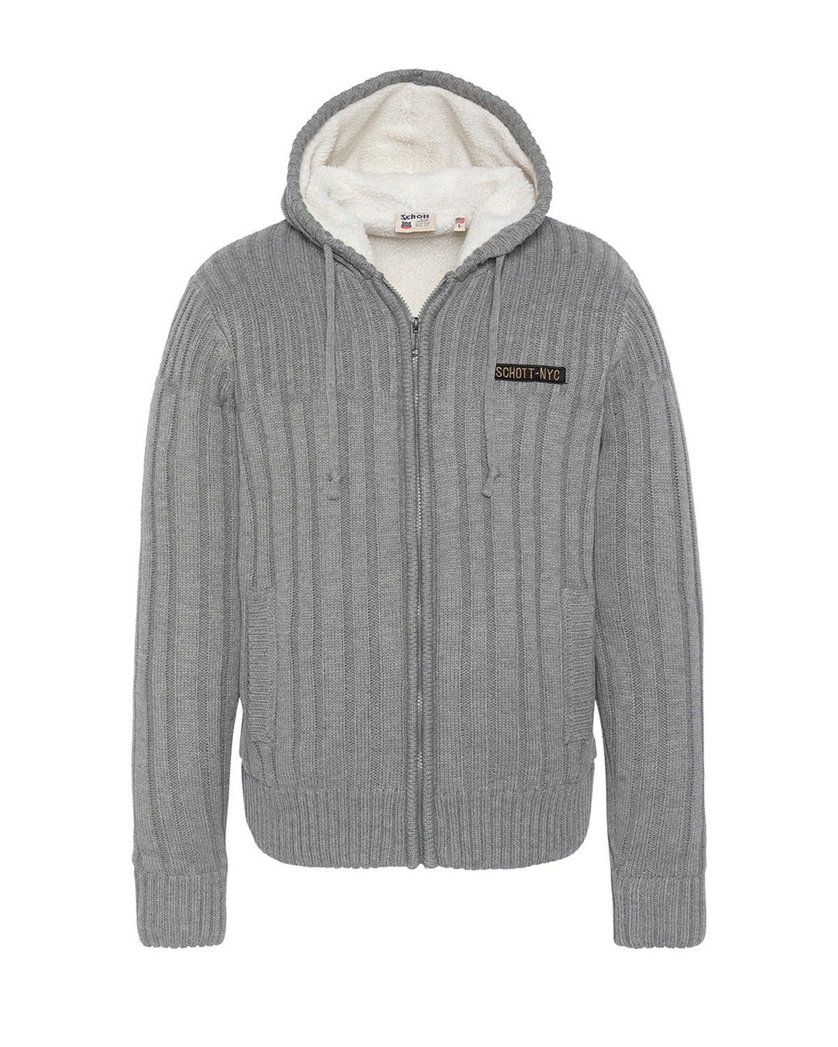 Schott BIGS - Cardigan - h grey/grey - Zalando