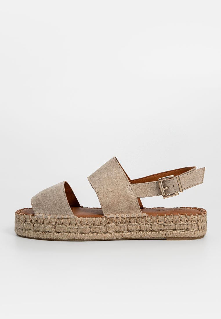 ALOHAS Sandalen met plateauzool beige