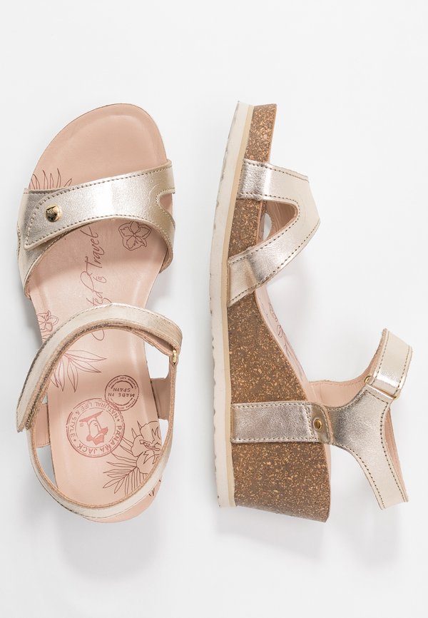 JULIA SHINE - Platform sandals - gold2