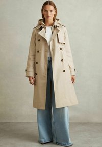 Reiss DOUBLE BREASTED HOODED - Trenčkot - stone
