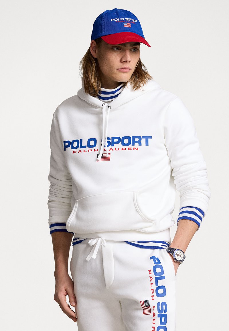 Polo Sport Ralph Lauren - POLO SPORT FLEECE HOODIE UNISEX - Pulover s kapuco - white, Povečajte