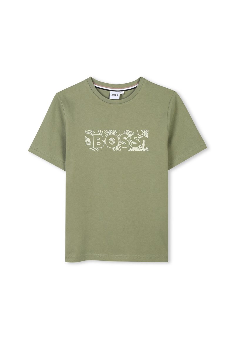 BOSS Kidswear T-shirt print groen