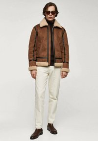 Mango DIQUE - Kunstlederjacke - cognac