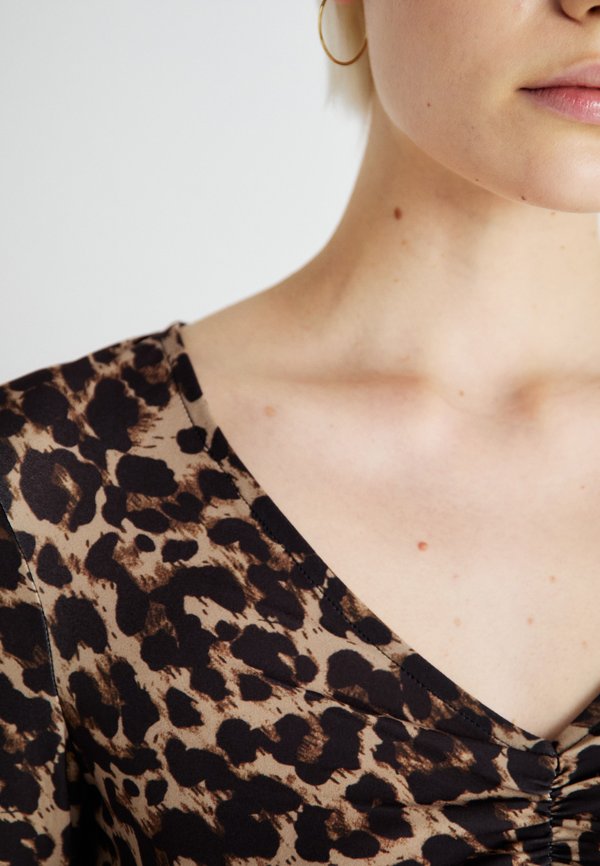 VILEOA VNECK - Long sleeved top - taupe2