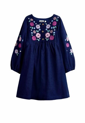 JoJo Maman Bébé, EMBROIDERED CORD DRESS - Day dress - navy blue floral