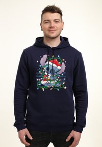Henry Tiger LILO  STITCH STITCH XMAS LIGHTS - Jersey con capucha - navy blue