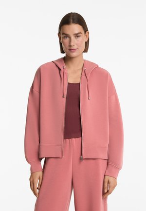 OYSHO BRUSHED SOFT-TOUCH MODAL - Zip-up sweatshirt - pink