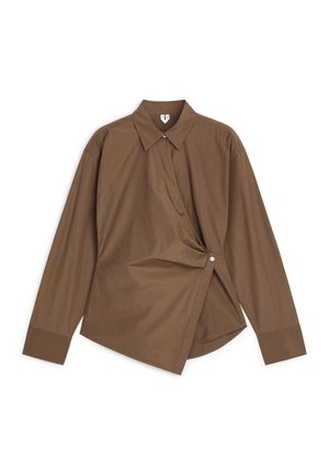 ARKET, ARKET WRAP SHIRT - Blouse - mole
