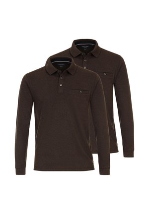 2ER PACK  - Poloshirt - braun