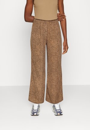 BILLIE SUZIE LEOPARD WIDE LEG TROUSERS - Calças - tan