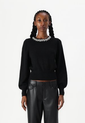 VIALICE BLING - Strikkegenser - black