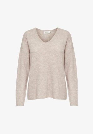 ONLY, ONLCAMILLA V-NECK L/S PULLOVER KNT NOOS - Maglione - coffee bean