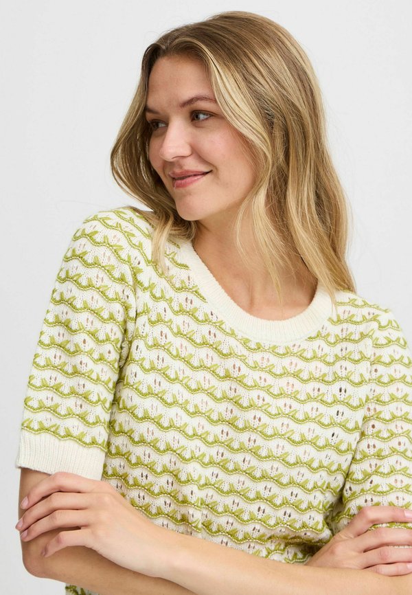 FRLILJE - Print T-shirt - woodbine mix2