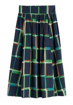 Zoe Scallop Skirt Nantucket Navy Willington Windowpane, Power Pink main image 1