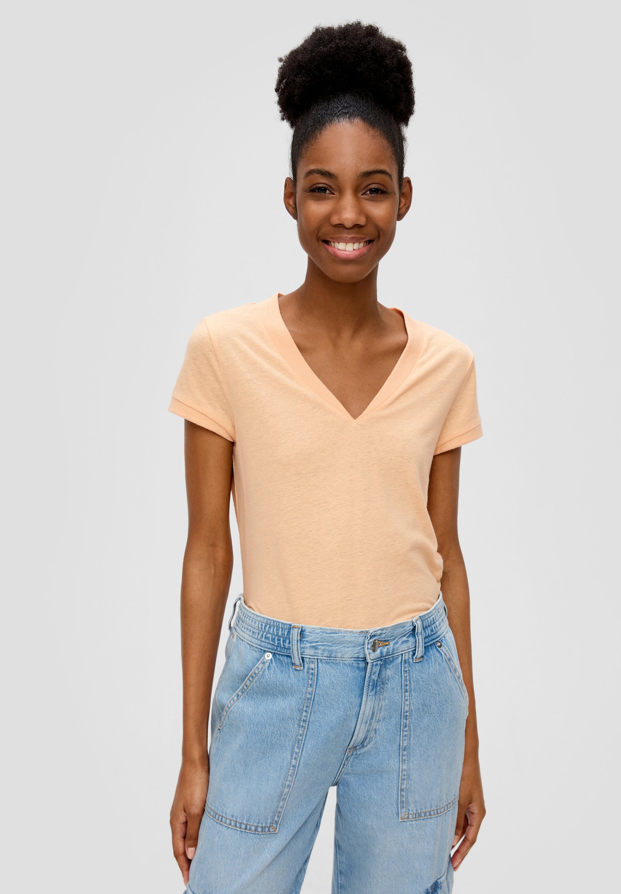 Haut Papaya Gris - Femme - Taille M - Manches 3/4 - Très Bon état