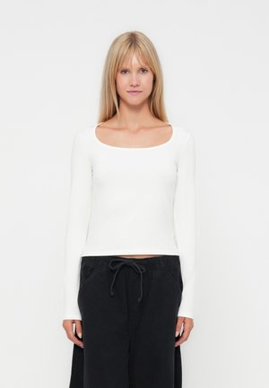 V HORSESHOE  - Long sleeved top - white