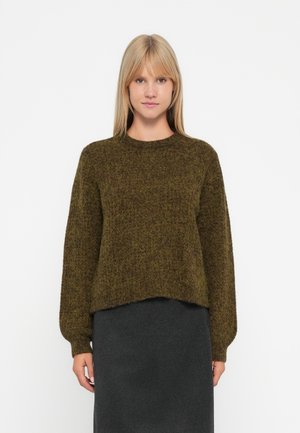 JDYMARI O NECK PULLOVER  - Pullover - dark olive