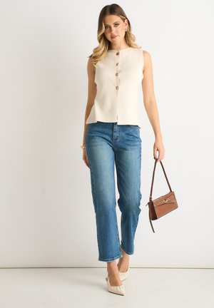 GINI LONDON BUTTON FRONT COMPACT - Waistcoat - off-white