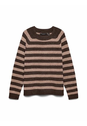 Vero Moda, VMDOFFY LS O-NECK BLOUSE GA NOOS - Pullover - chocolate torte