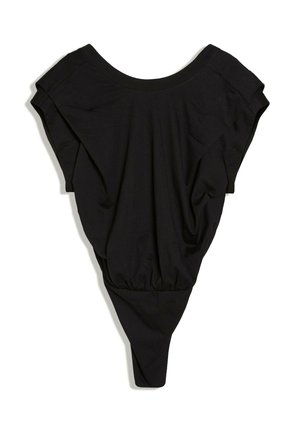 Bershka, PLEATED OPEN BACK - BODYSUIT - Tričko s potlačou - black